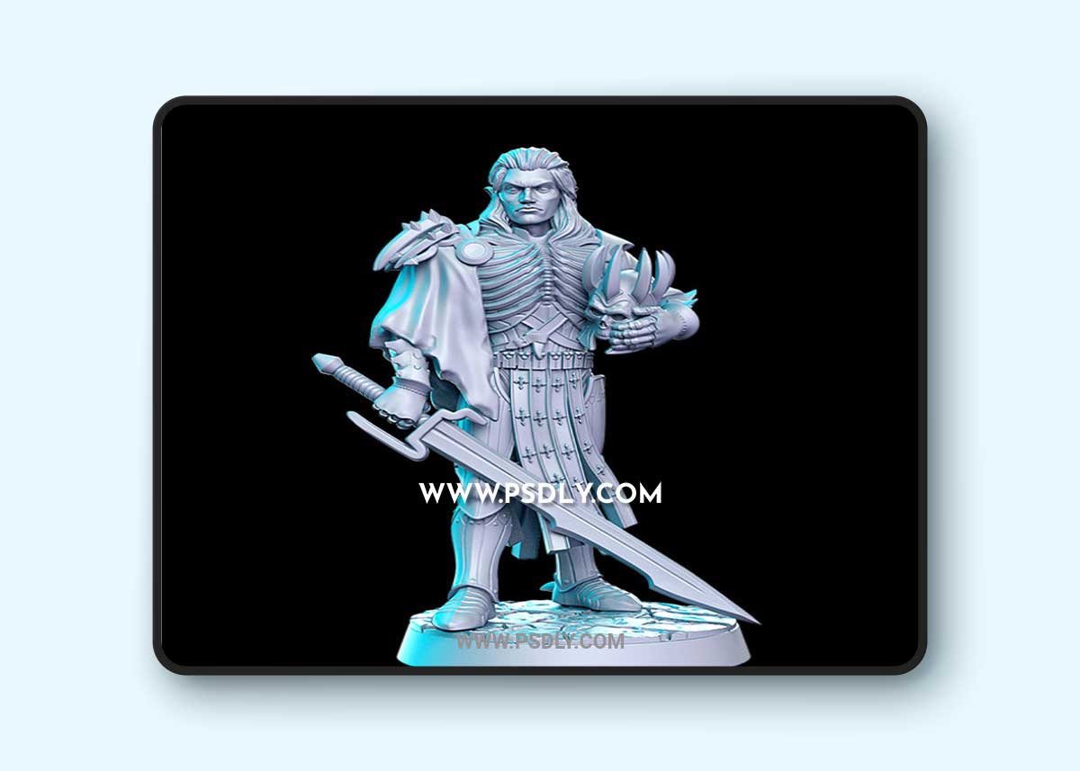 Arnodin (elven deathknight leader) 3D Print