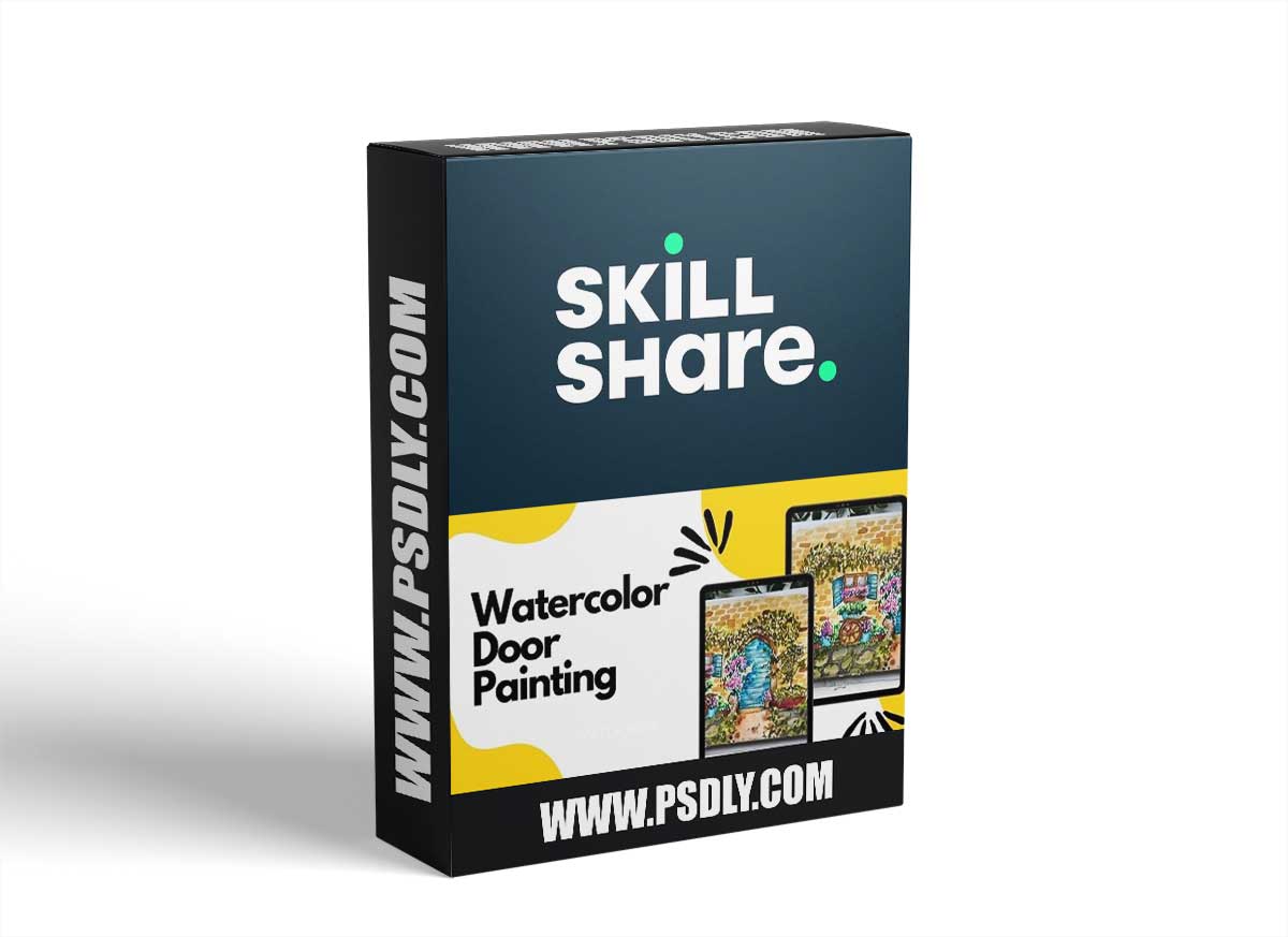 Beautiful Watercolor Door Painting-Detailed Door Painting for all levels