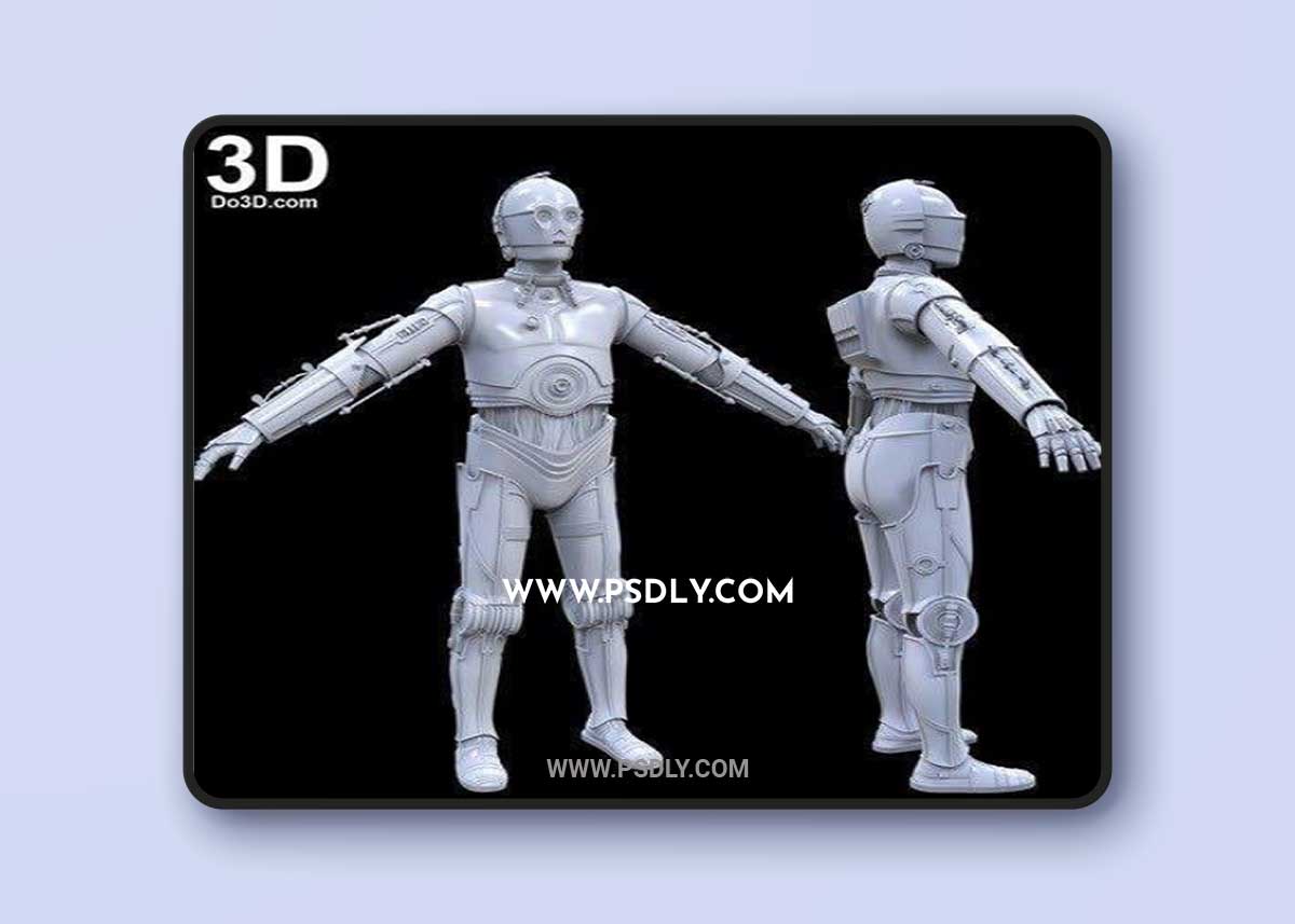 C-3PO Costume from Star Wars V (Costume) 3D Print