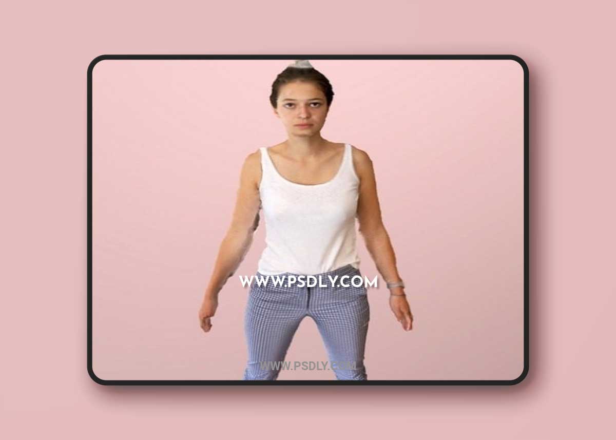 Casual girl 3d model