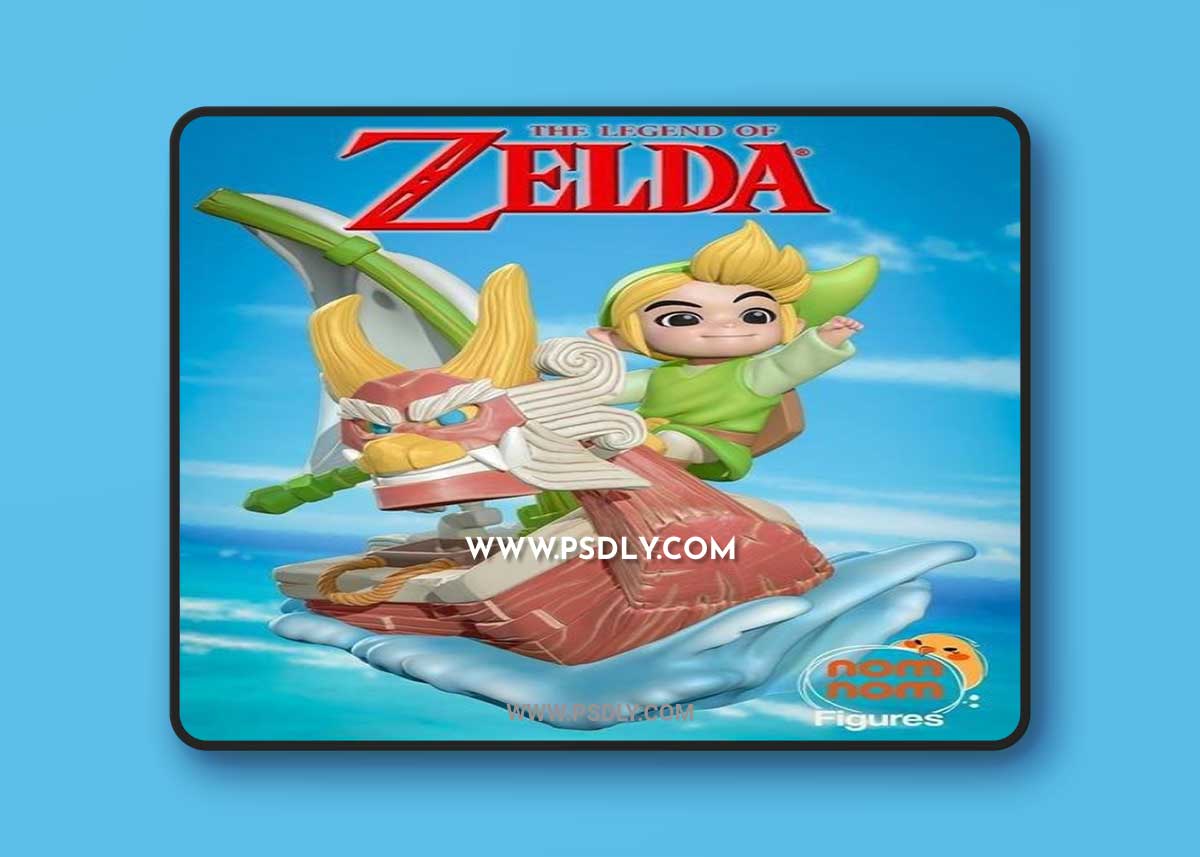 Chibi Wind Waker Link on the King of Red Lions 3D Print