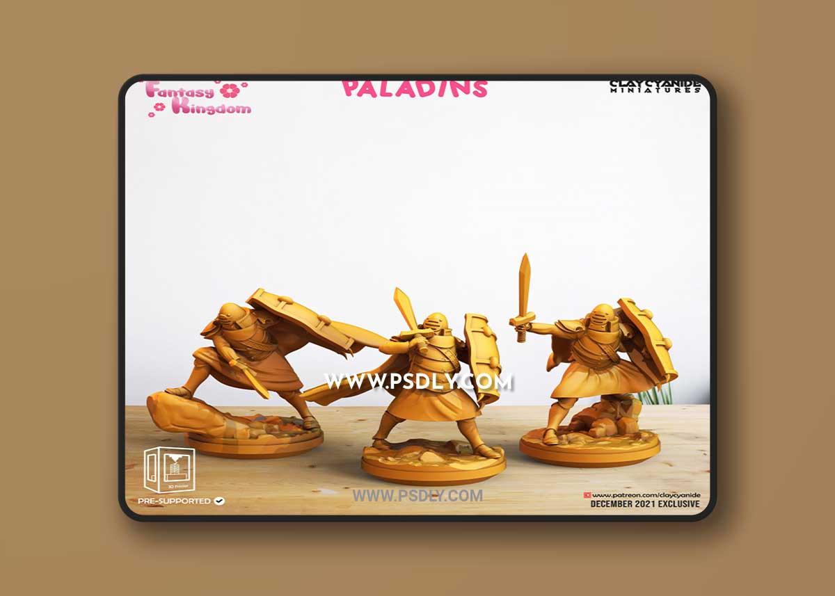 Clay Cyanide Miniatures - Paladins, Musketmen 3D Print