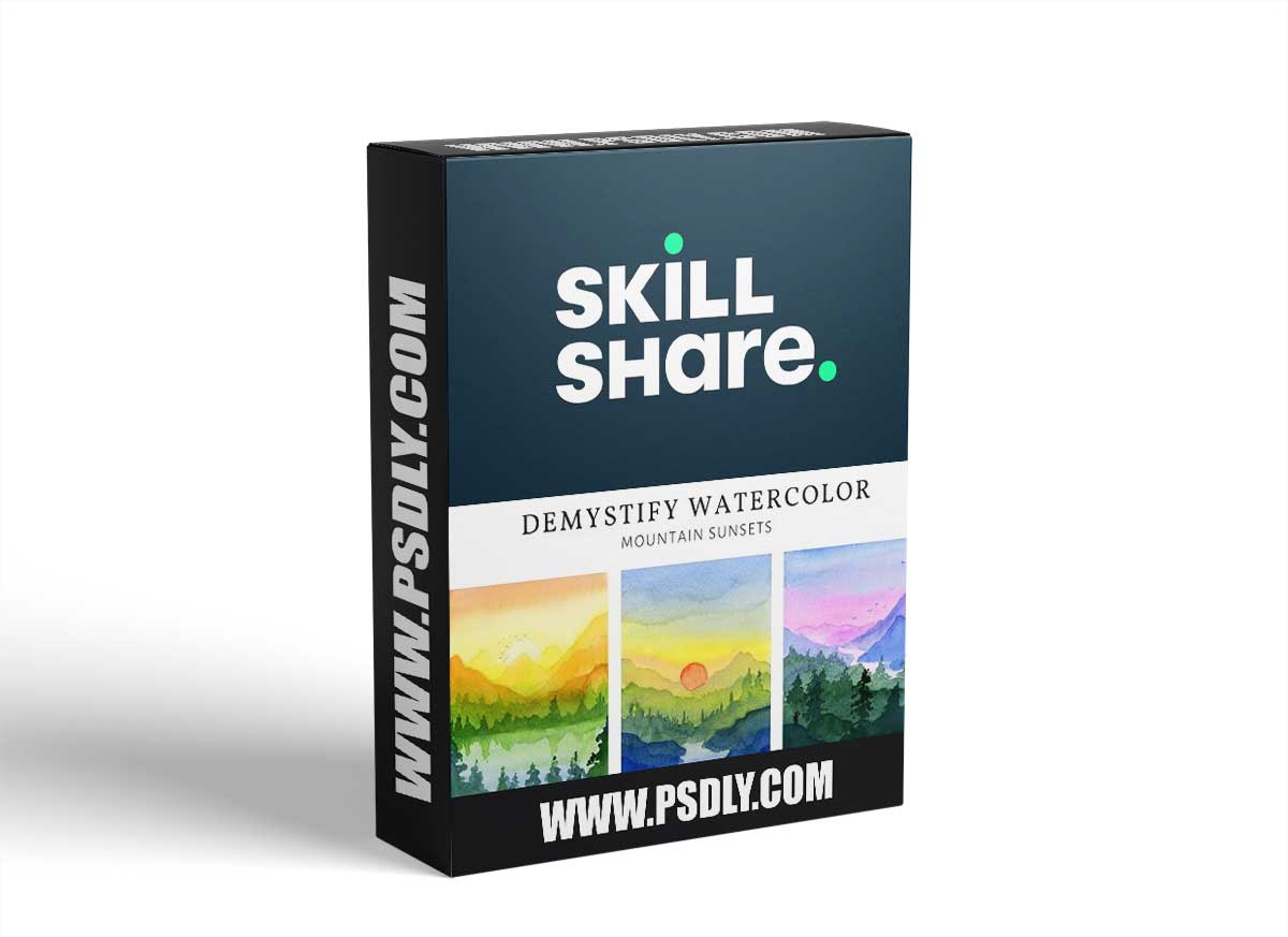 Demystify Watercolor: How To Paint Mountain Sunset Using Simple Layering Technique