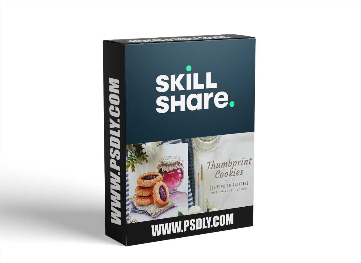 Drawing to Painting Food with Watercolors: Thumbprint Cookies