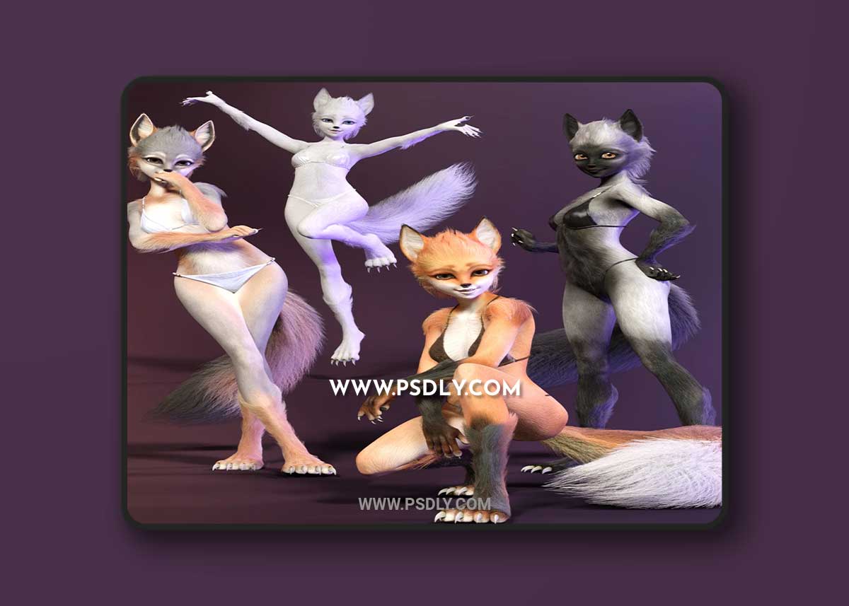 Foxy Lady With dForce Hair for Genesis 8 Female DAZ