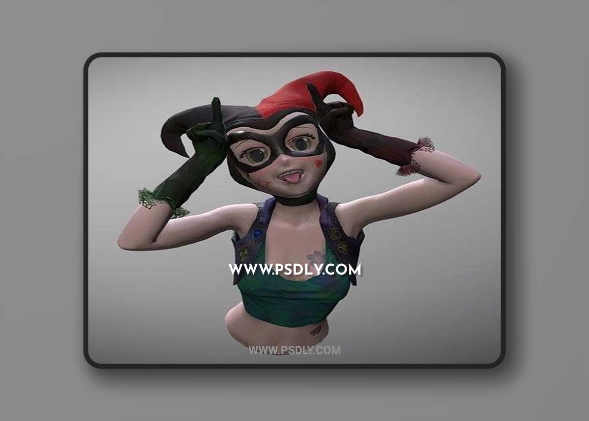 Harley bust Anime style and Sword Fighter 3D Print