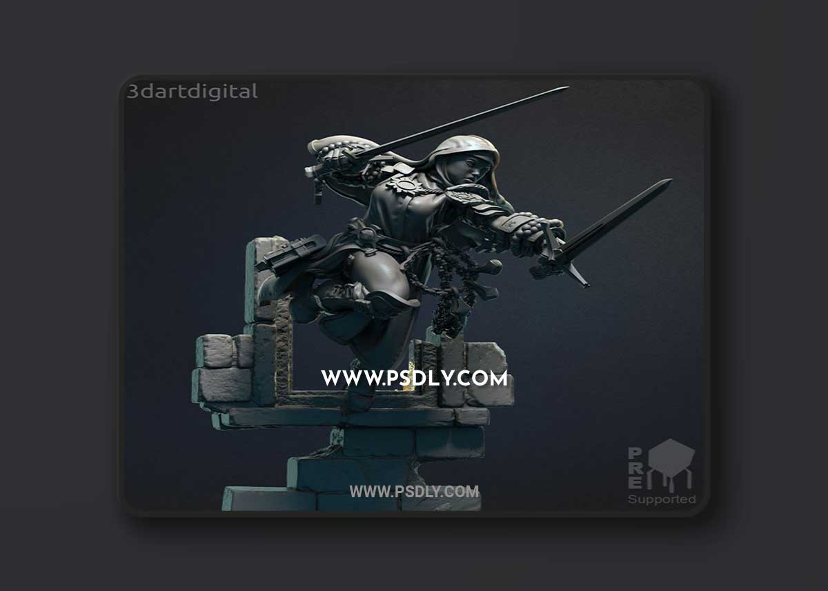 Nun of the Burning Blood 3D Print