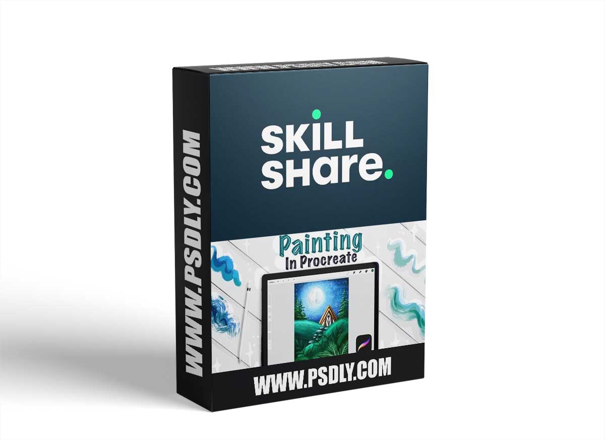 Painting in Procreate - Paint A Whimsical Woodland Cabin On Your iPad - Free Brush + Canvas