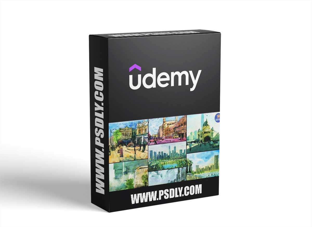 Simple Watercolor Streetscapes and Urban Landscapes