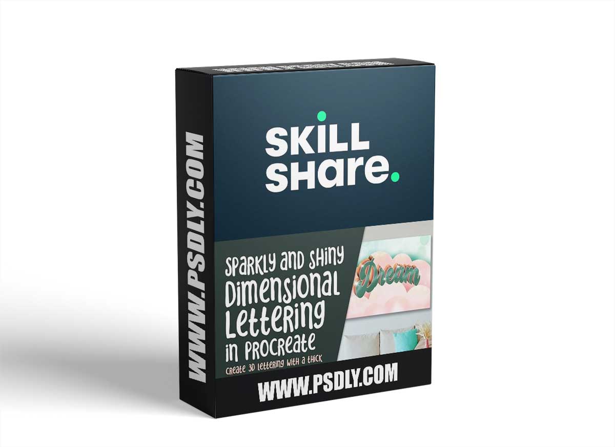 Sparkly 3D Lettering in Procreate with Supplied Brushes and Bonus Procreate Mockup