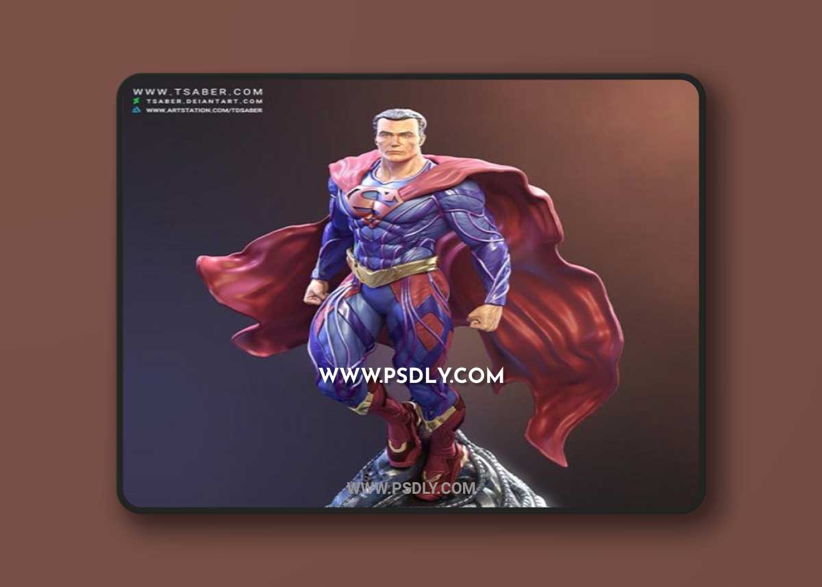 Superman Sculpture Statue – 3D Print Model