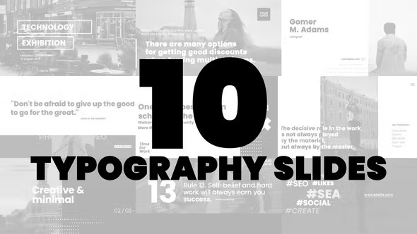 Videohive 10 Typography Slides 39211140