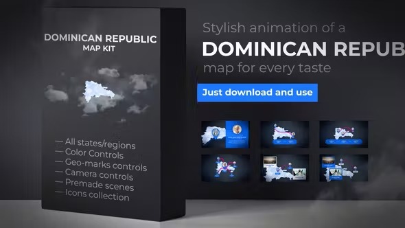 Videohive Dominicana Map - Dominican Republic Map Kit 39340385
