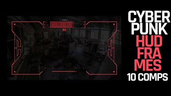 Videohive HUD Cyberpunk Frames 39725095