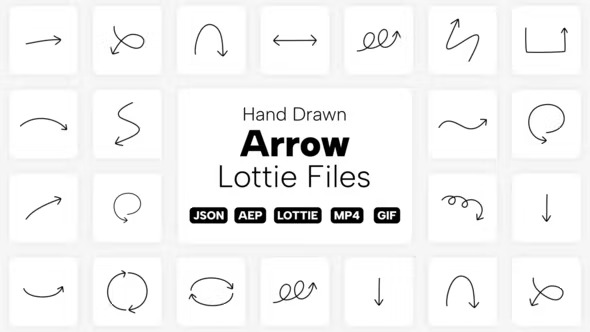Videohive Hand Drawn Arrow Lottie Elements 39551722