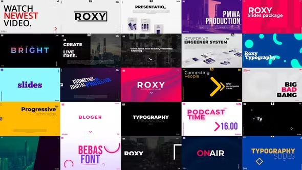 Videohive Roxy Typography Slides 39615881
