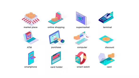 Videohive Types of payment - Isometric Icons 39425932