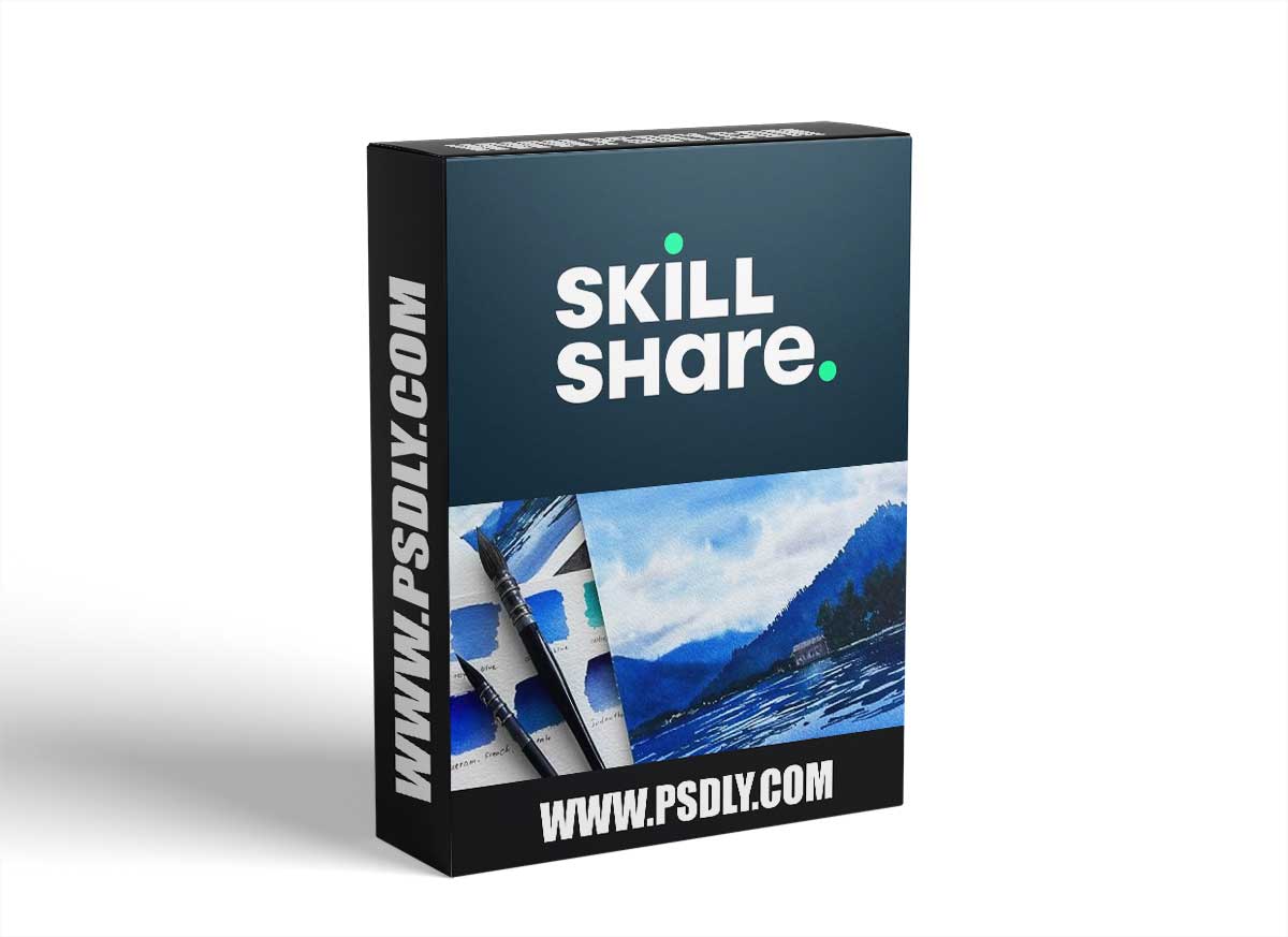 Watercolor Mountain Lake Landscape: Learn to Paint Realistic Clouds and Reflections