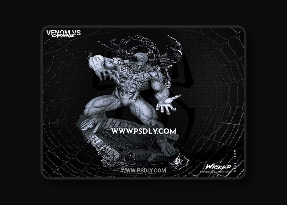 Wicked - Marvel - Venom Sculpture 3D Model
