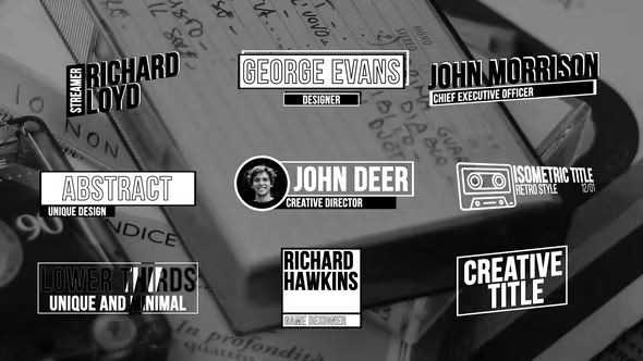 Videohive Retro Lower Thirds 39345764