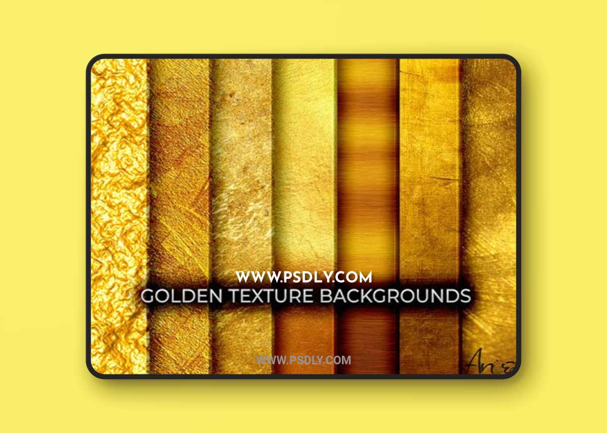 8 Golden Textures & Backgrounds [8K]