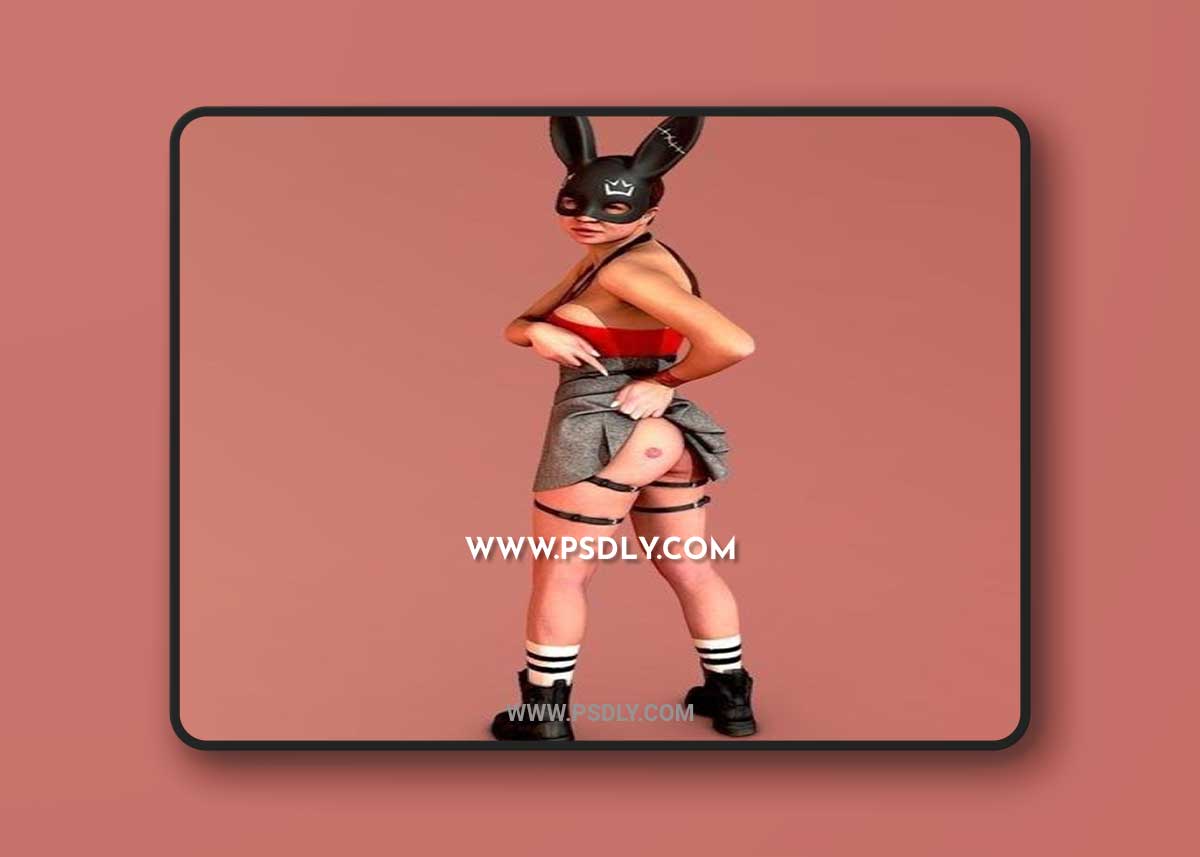 Bunny Robber and Other Naked Redhead 3D Print