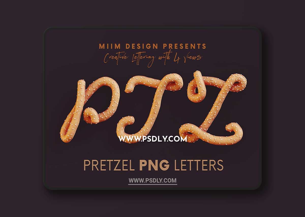 CreativeMarket - Pretzel - 3D Lettering 7824346
