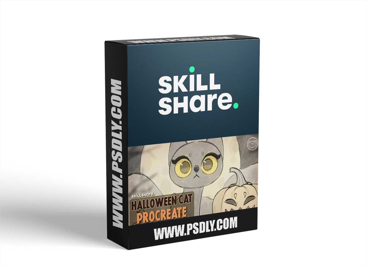 Halloween Cat: Digital Sketch Illustration in Procreate