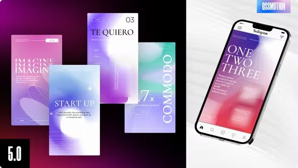 Videohive Gradient Instagram Stories 40473461
