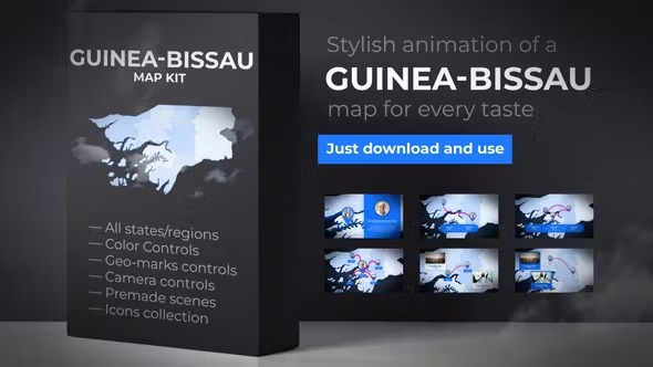 Videohive Guinea-Bissau Map - Republic of Guinea-Bissau Map Kit 39888991