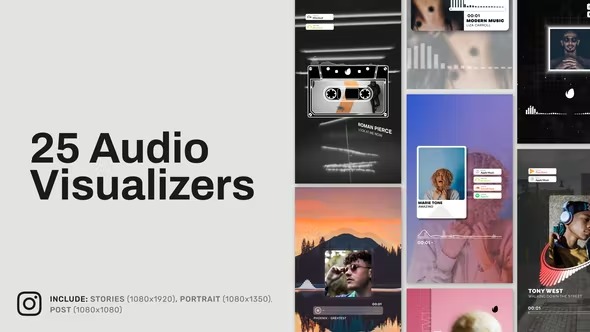 Videohive Instagram Audio Visualizers Stories and Posts 40304498