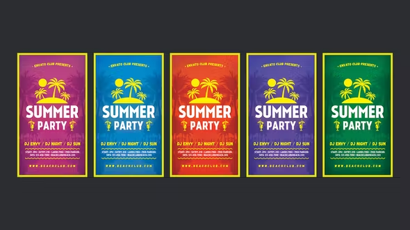 Videohive Summer Party Animation Social Media Stories 39184627