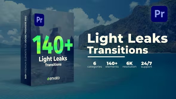 Videohive Light Leaks Transitions 39519656