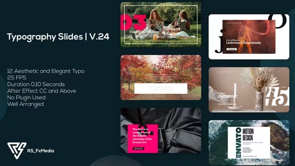 Videohive Typography - Minimal, Dynamic and Modern Slides V.24 40102882