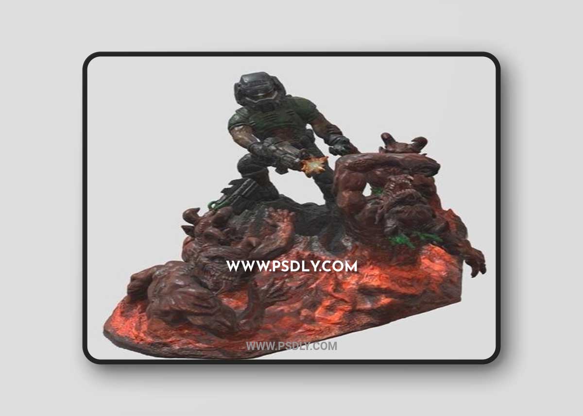 Doom combat scene 3D Print