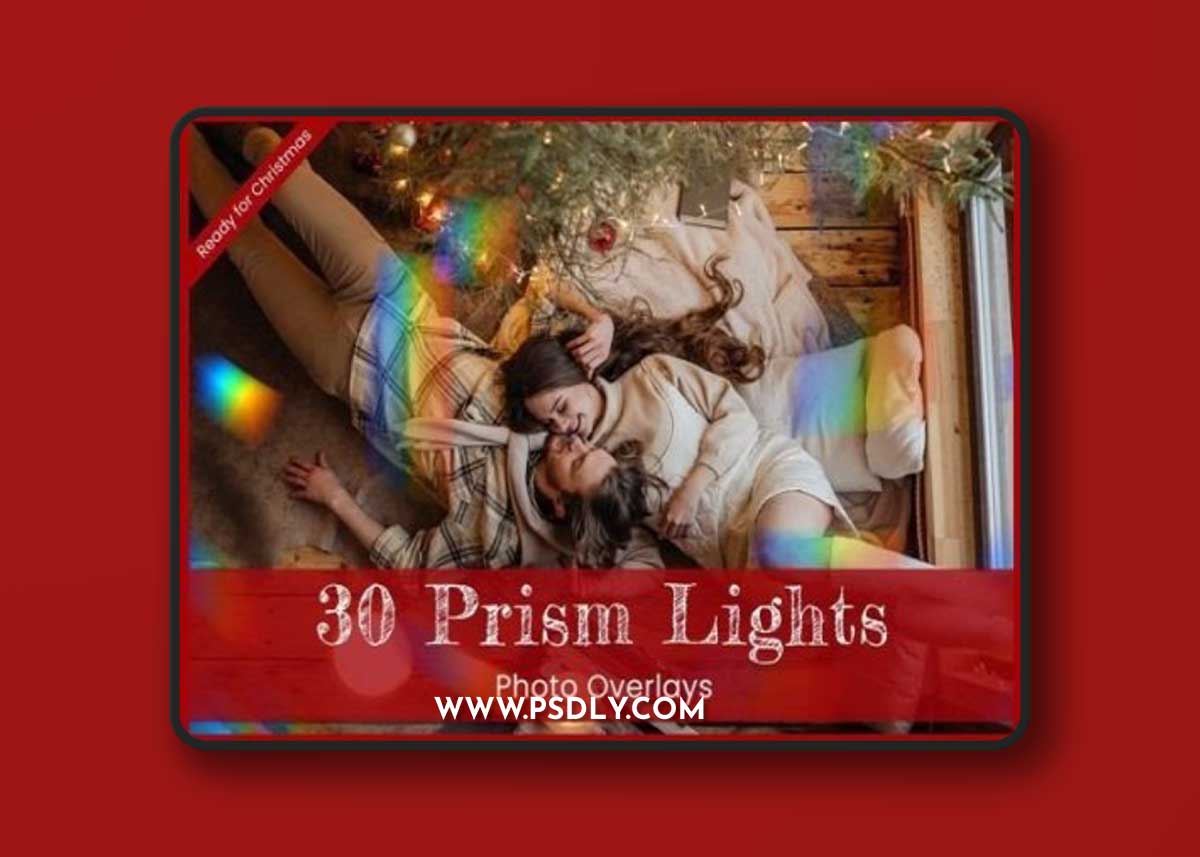 30 Prism Light Photoshop Overlays