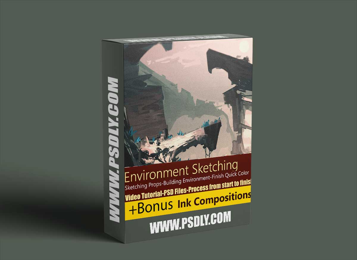 Artstation - Environment Sketching-Props and building v.1 - Hue Teo