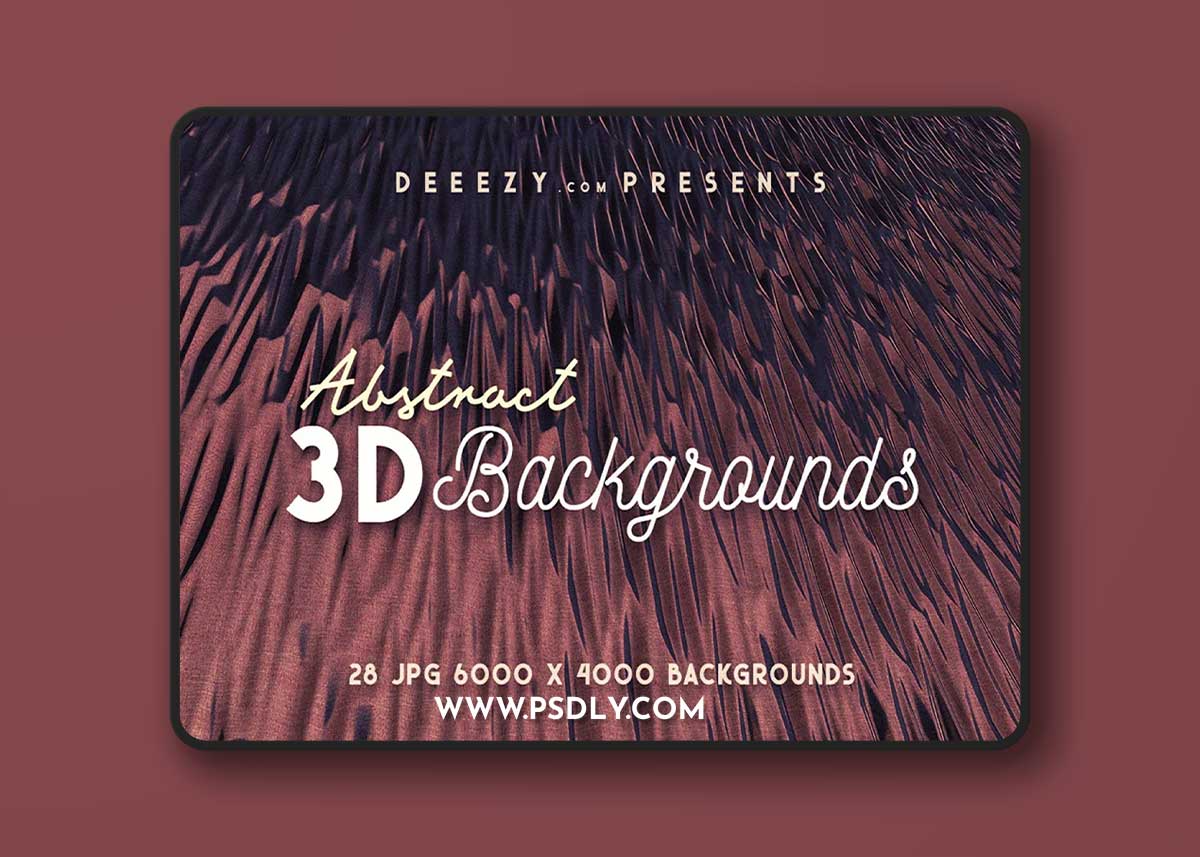 CreativeMarket - 28 Abstract 3D Backgrounds 4596481