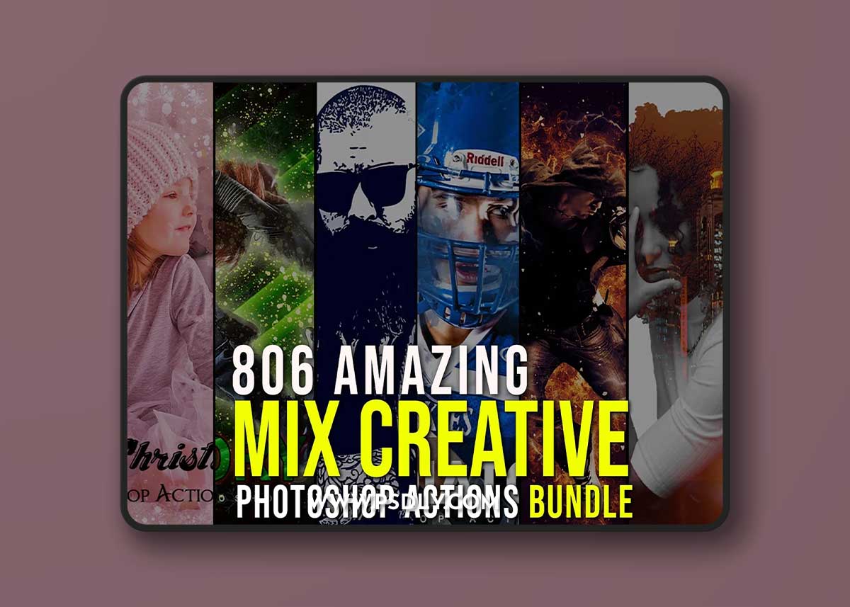 CreativeMarket - 806 Creative Photoshop Action Bundle 6855321