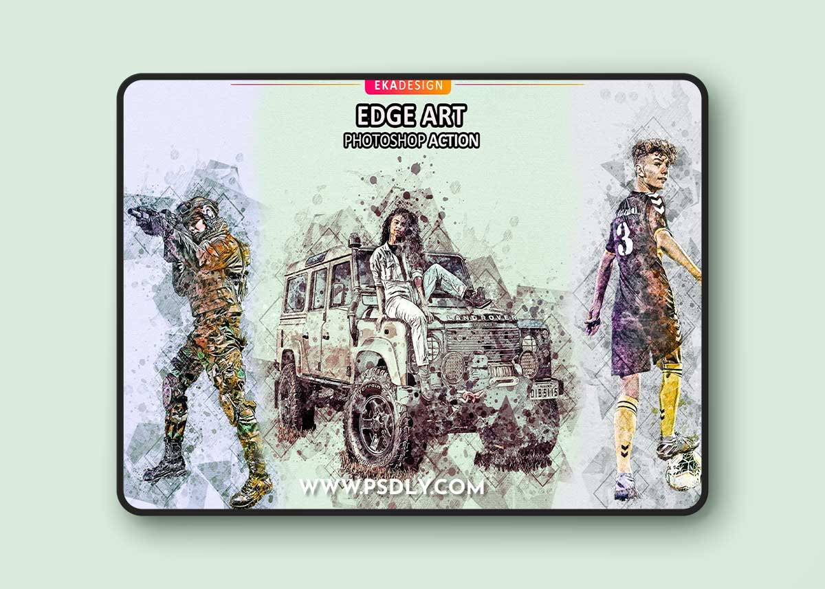 CreativeMarket - Edge Art Photoshop Action 6722856