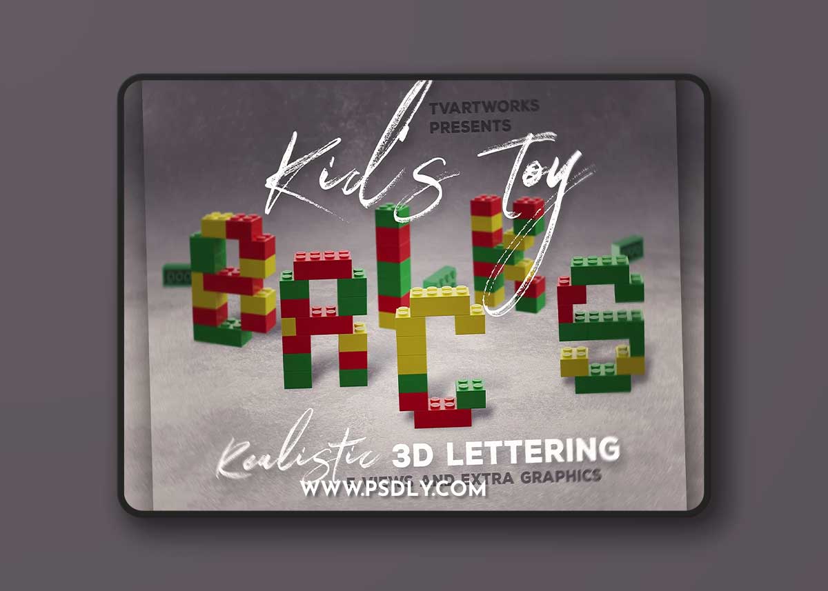 CreativeMarket - Toy Bricks 3D Lettering 3828851