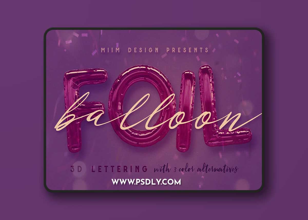 Creativemarket - Foil Balloon - 3D Lettering 1665813