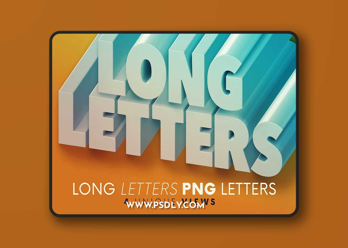 Creativemarket - Long Letters - 3D Lettering 6093273