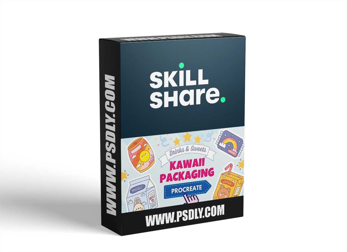 Cute Food Packaging: Kawaii Drinks & Candy | Procreate Drawing for Beginners