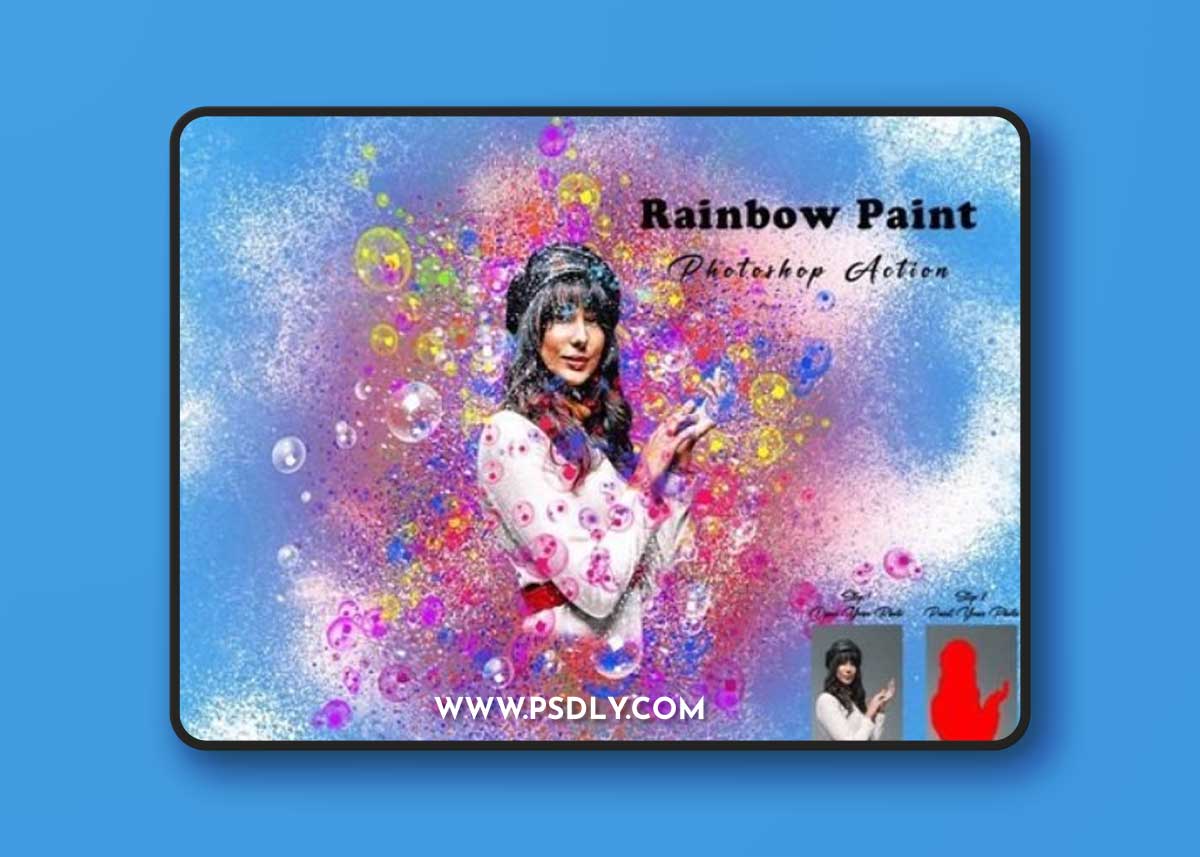 Rainbow Paint Photoshop Action