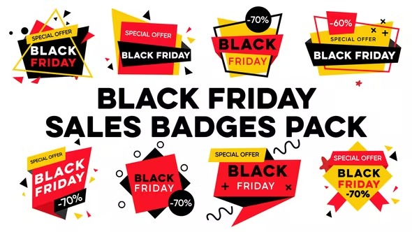Videohive Black Friday Sale Badges Pack V2 10 in 1 40829615
