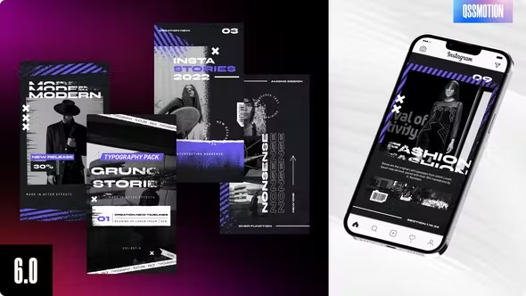 Videohive Grunge Instagram Stories 40528846