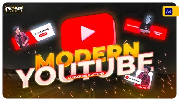 Videohive Modern Youtube Subscribe Button Pack 40528109