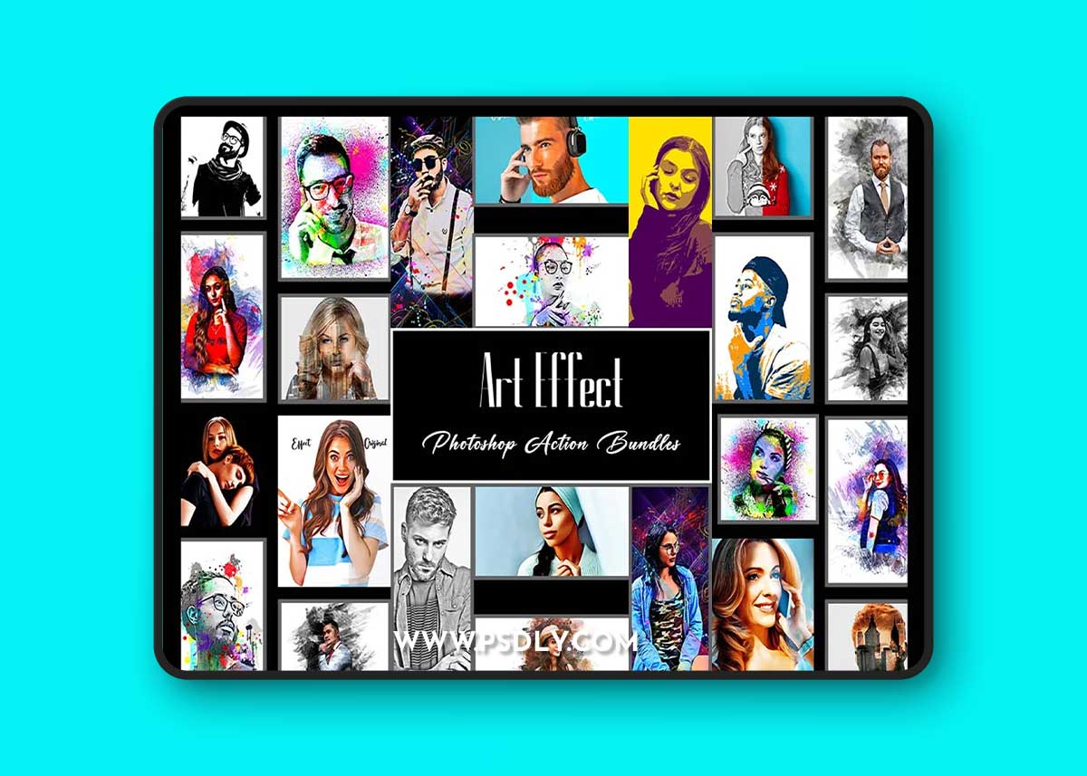 CreativeMarket - Art Effect Photoshop Action Bundles 10910522