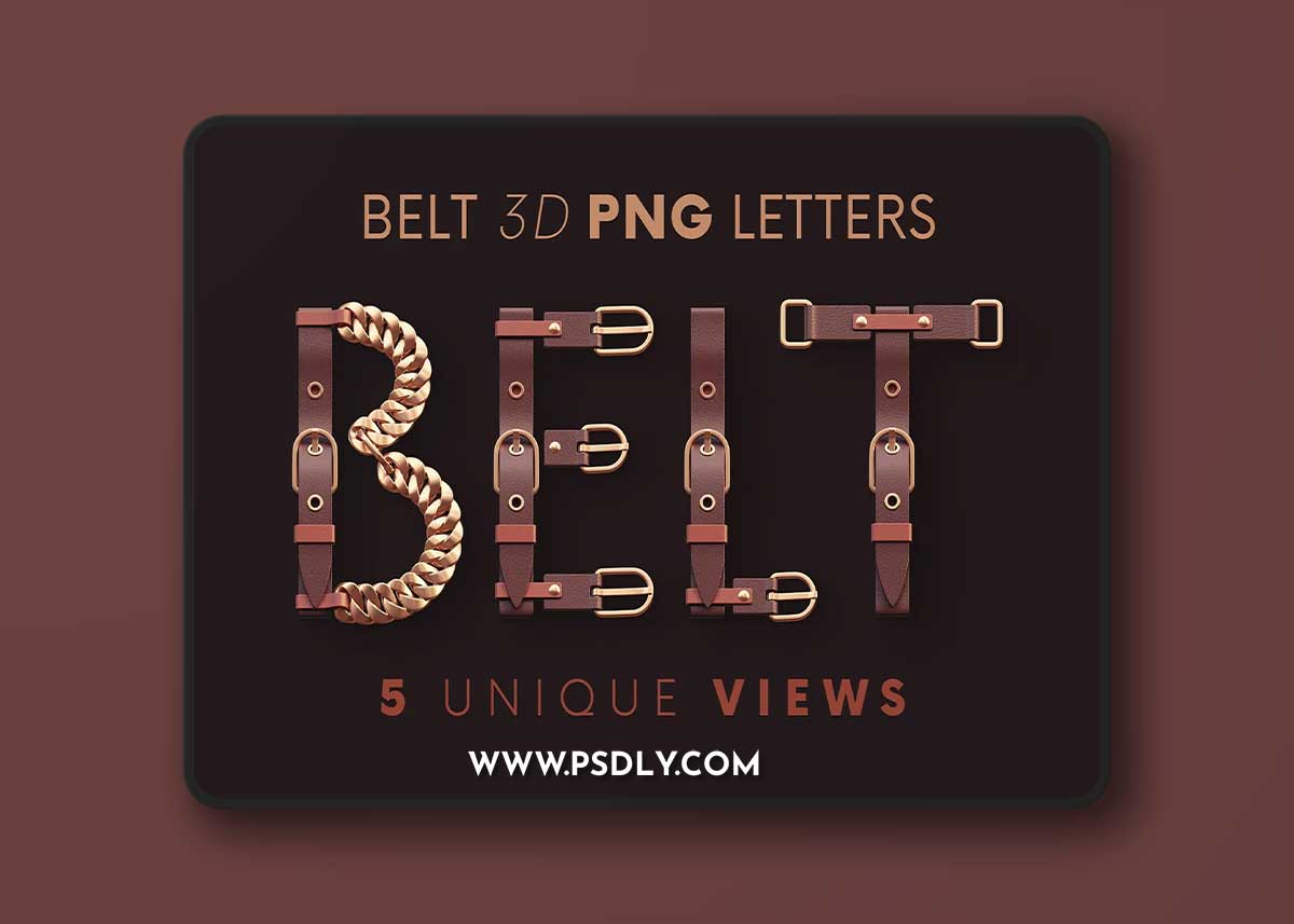 CreativeMarket - Belt - 3D Lettering 10996344